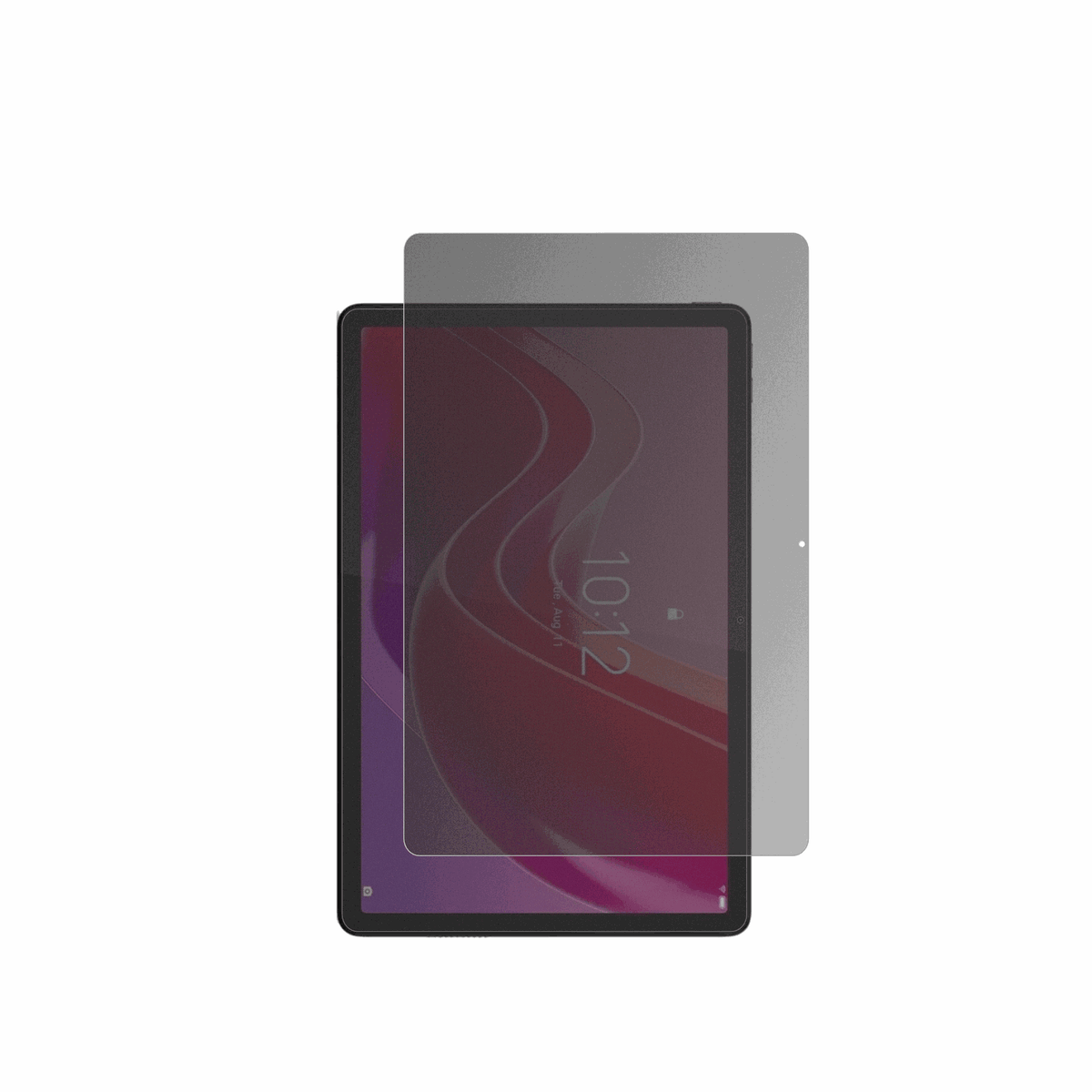 LenovoTab K12 mit aufgebrachtem dipos Displayschutz, der seitliche Einblicke blockiert