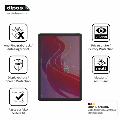 Privatsphäre-Schutz durch Sichtschutz-Folie passend zugeschnitten für Lenovo Tab K12