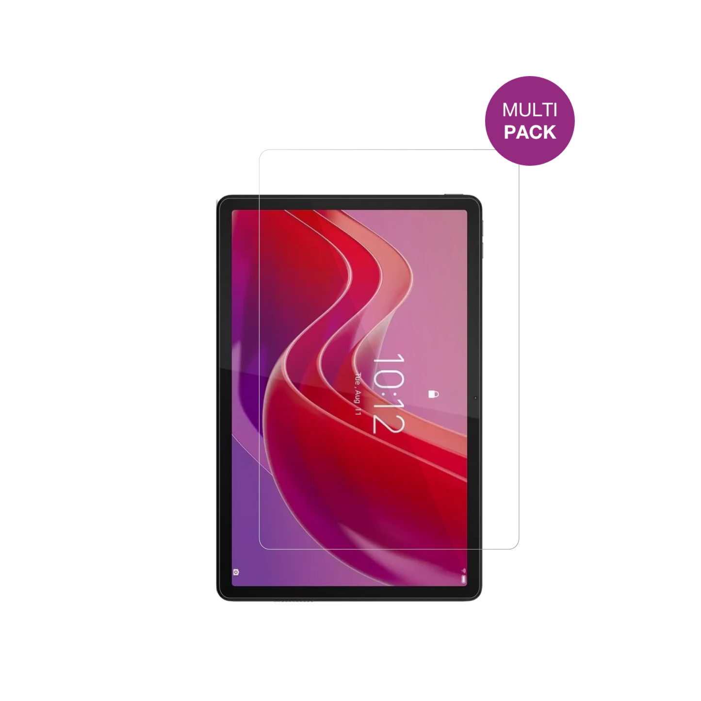 LenovoTab K12 mit aufgebrachter dipos Displayschutzfolie, glasklare Darstellung ohne Einschränkungen