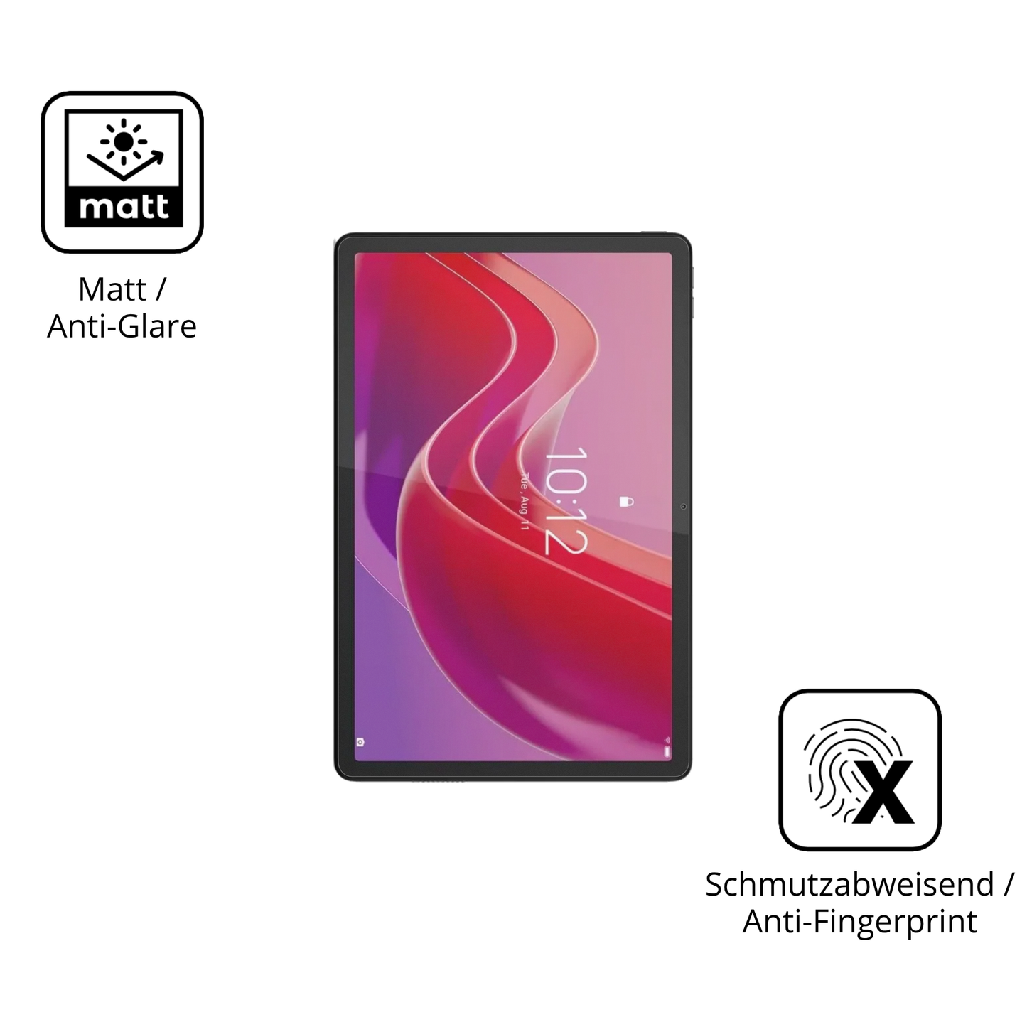 9H Hartbeschichtete, flexible Folie passend zugeschnitten für Lenovo Tab K12