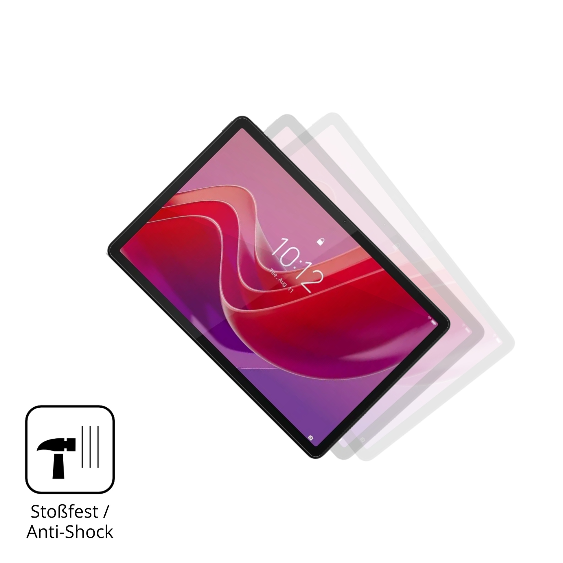 Schutz gegen Kratzer auf dem Lenovo Tab K12 Glas durch Schlüssel, Stöße gegen die Tischkante oder Stürze