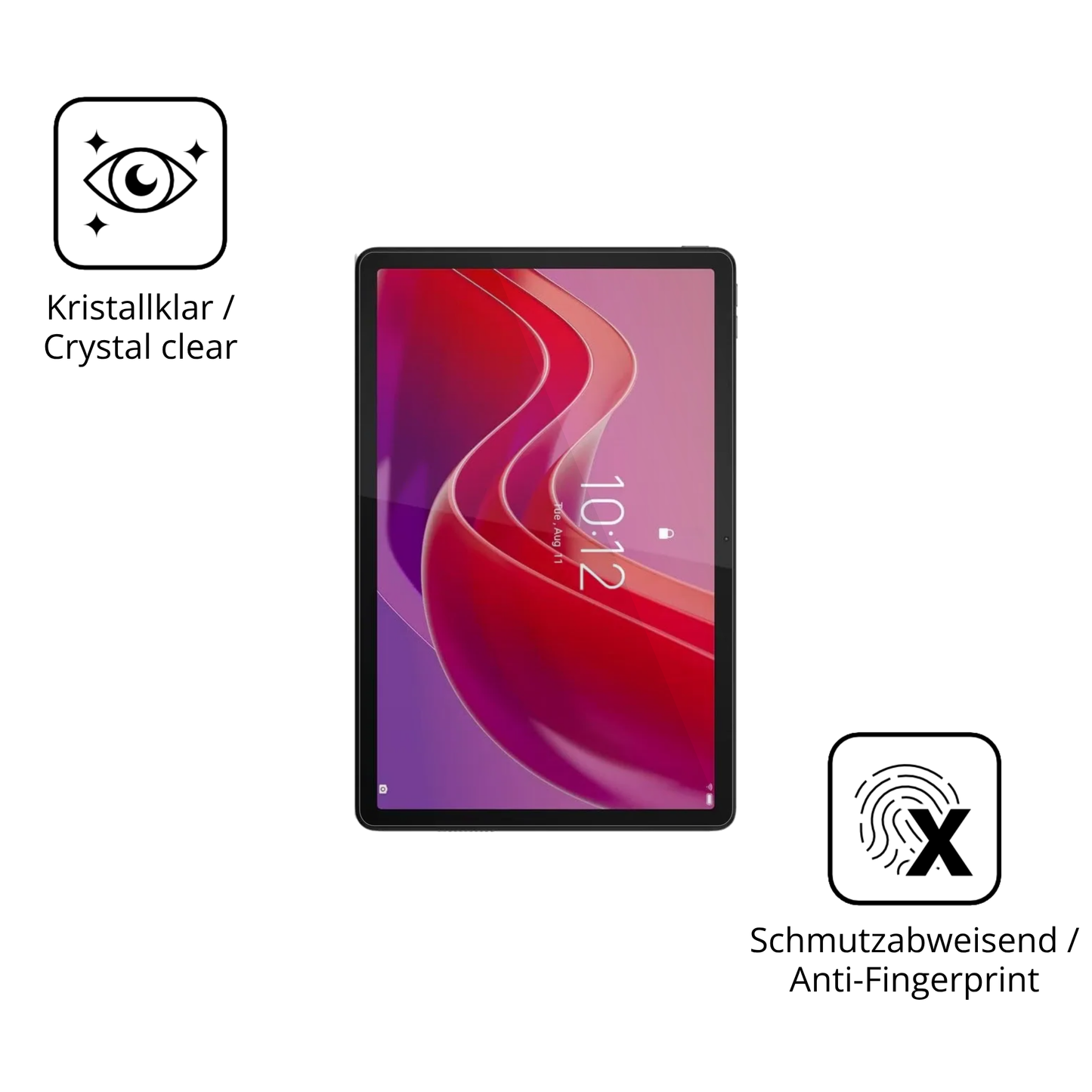 Flexible TPU-Folie passend zugeschnitten für Lenovo Tab K12, vollständige Abdeckung