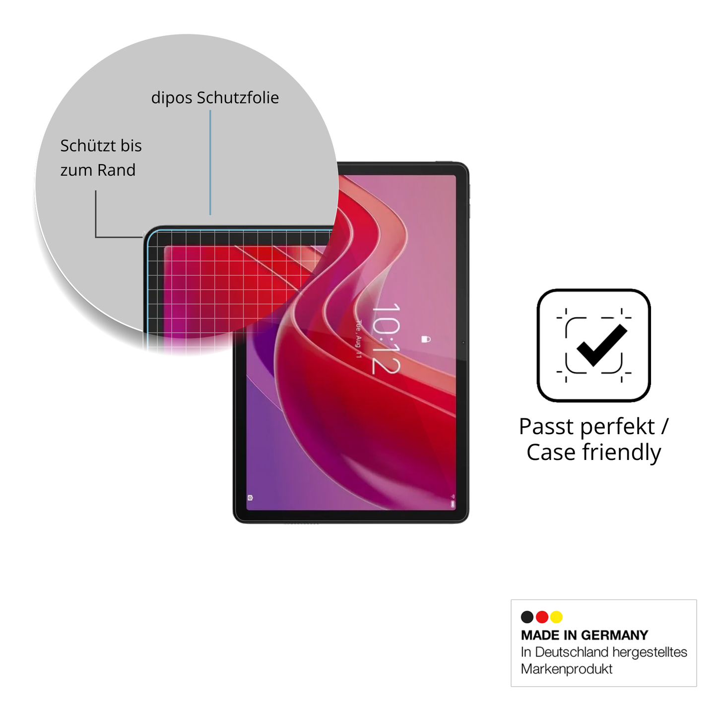 Besonders flexibler Displayschutz mit Anti-Shock-Schicht im Materialmix