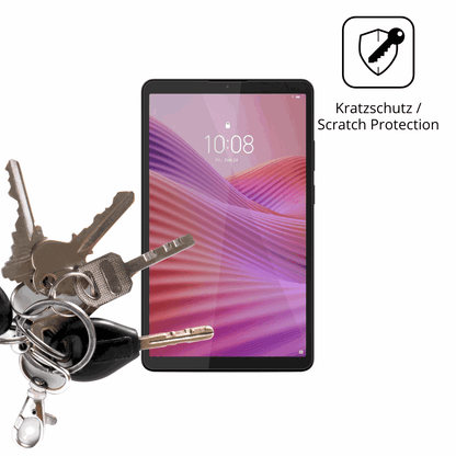 Schutz gegen Kratzer auf dem Lenovo Tab K9 Glas durch Schlüssel oder Ähnliches