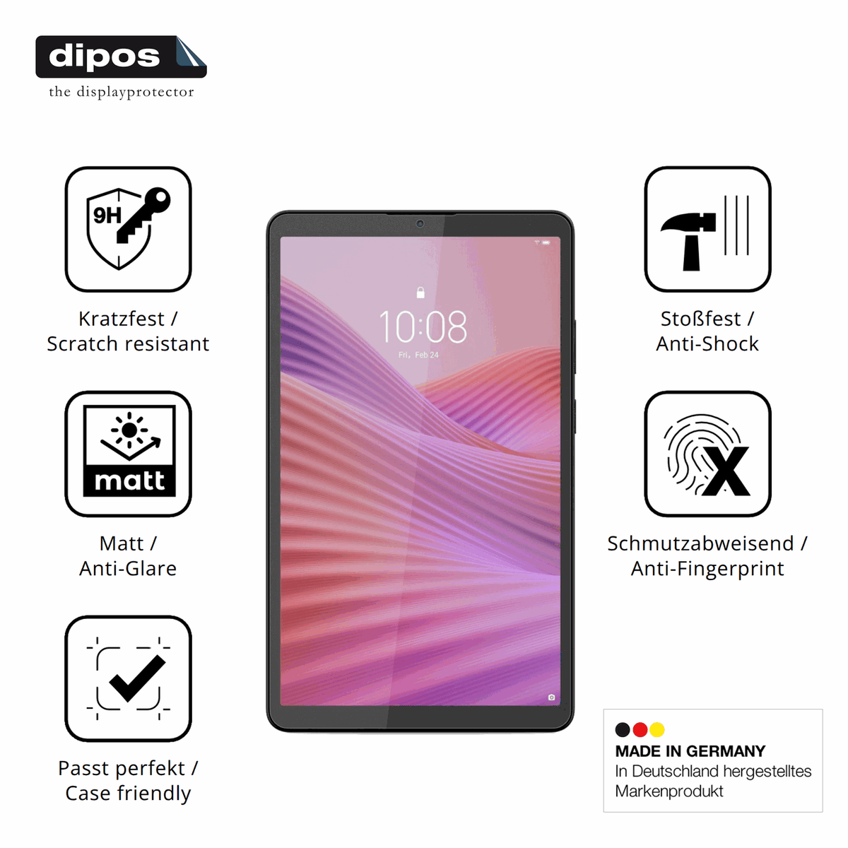 Displayschutz hergestellt in Deutschland, höchste Qualität made in Germany