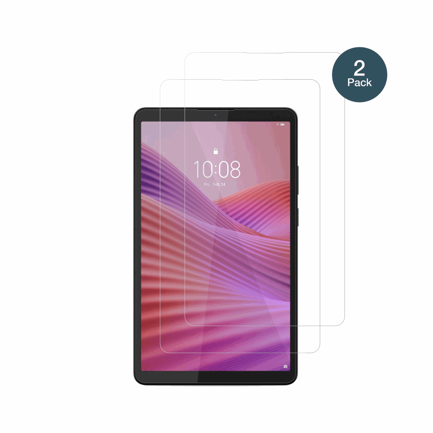LenovoTab K9 mit aufgebrachter dipos Flex Schutzfolie, glasklare Darstellung ohne Einschränkungen
