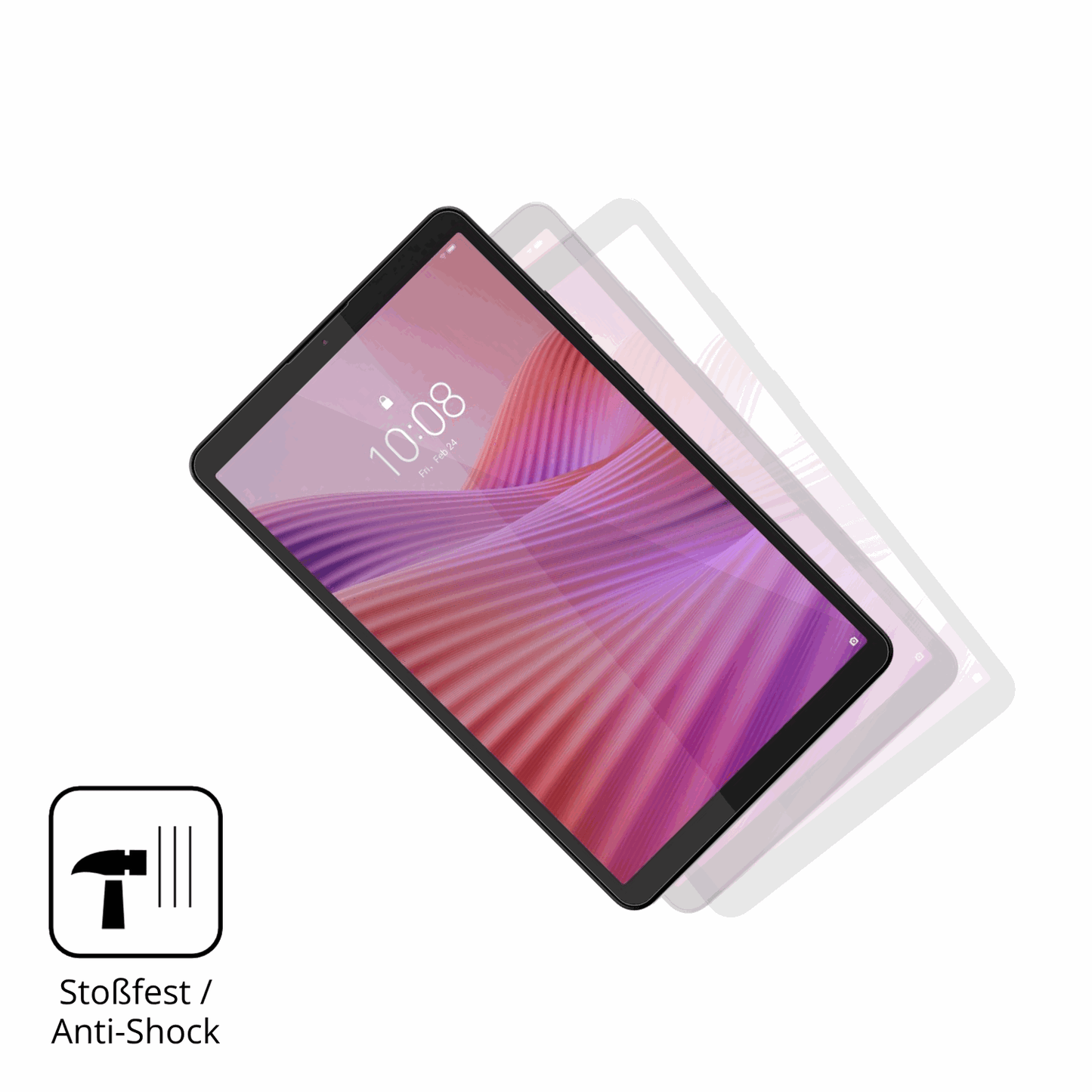 Schutz gegen Kratzer auf dem Lenovo Tab K9 Glas durch Schlüssel, Stöße gegen die Tischkante oder Stürze