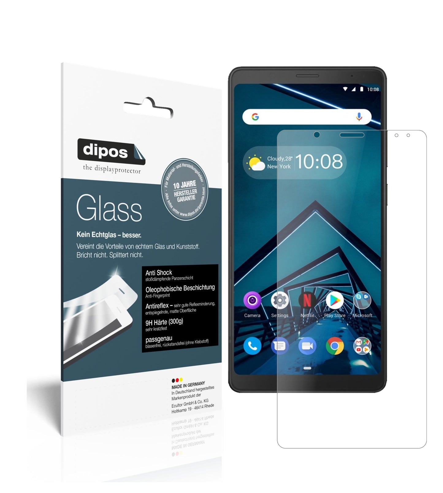 Mattes Panzerglas: Schutz vor Brüchen, Fingerabdrücken und Bildschirmblendung für Lenovo-Tab V7