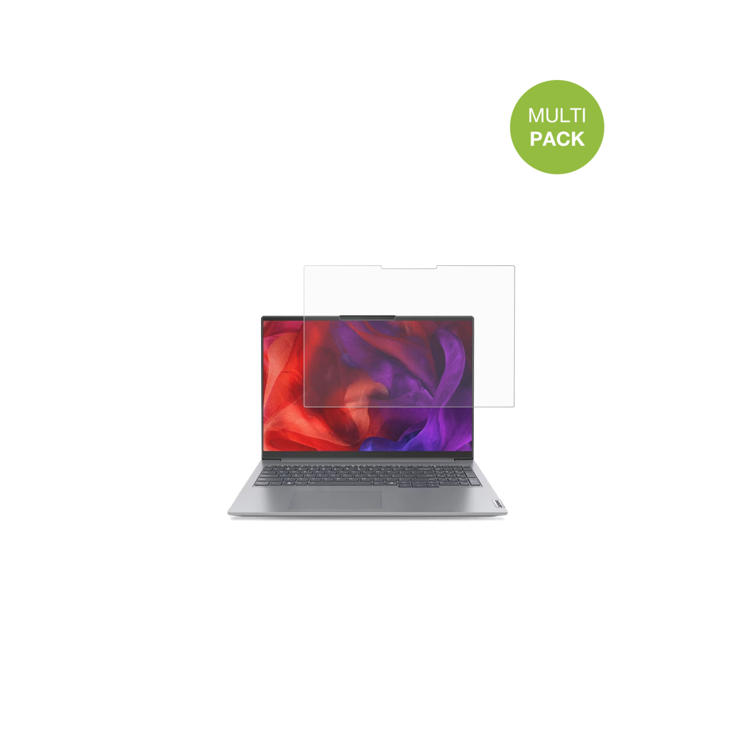 LenovoThinkBook 16 G7 mit aufgebrachter dipos Displayschutzfolie, die lästige Fingerabdrücke minimiert
