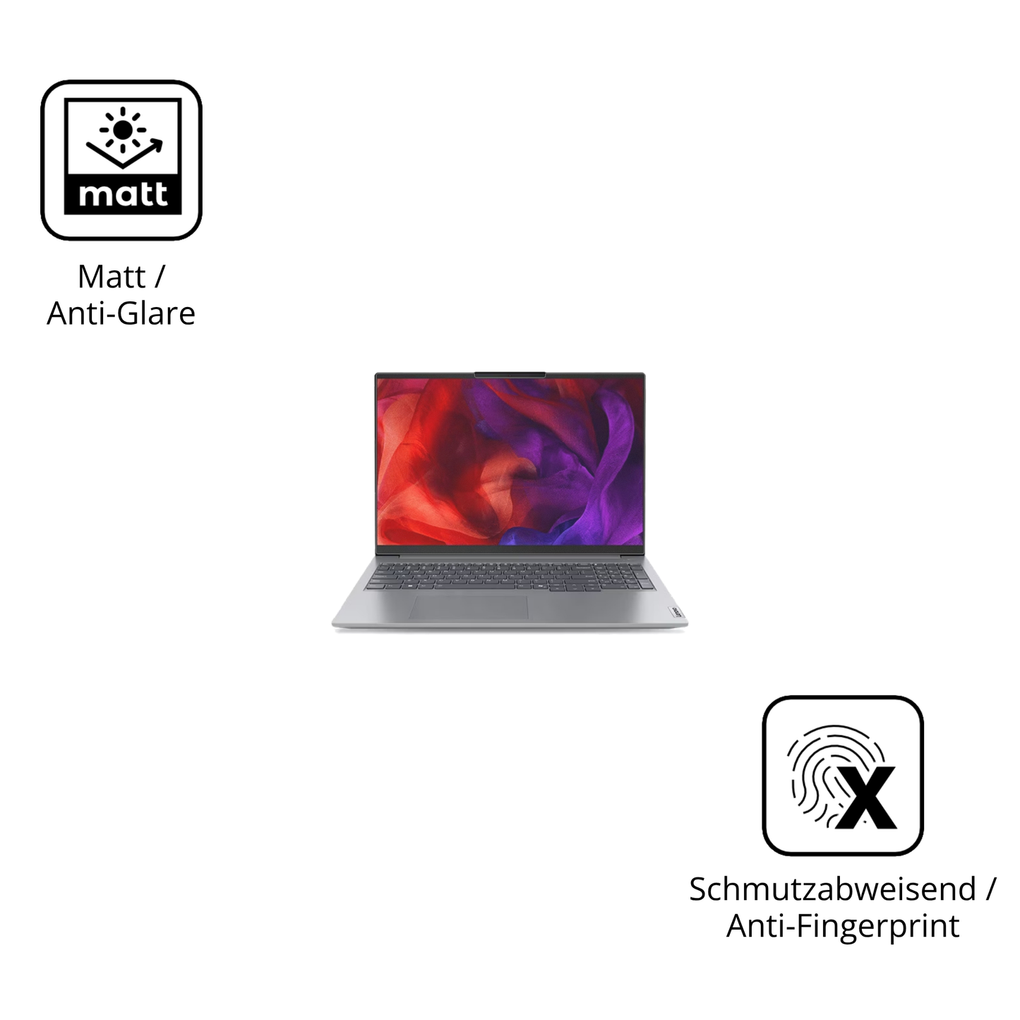 Dünne und entspiegelnde Folie passend zugeschnitten für Lenovo ThinkBook 16 G7