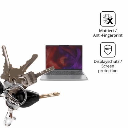 dipos Displayschutz für Lenovo ThinkBook 16 G7, mattierte Oberfläche, Blickschutzfilter und perfekter Passform