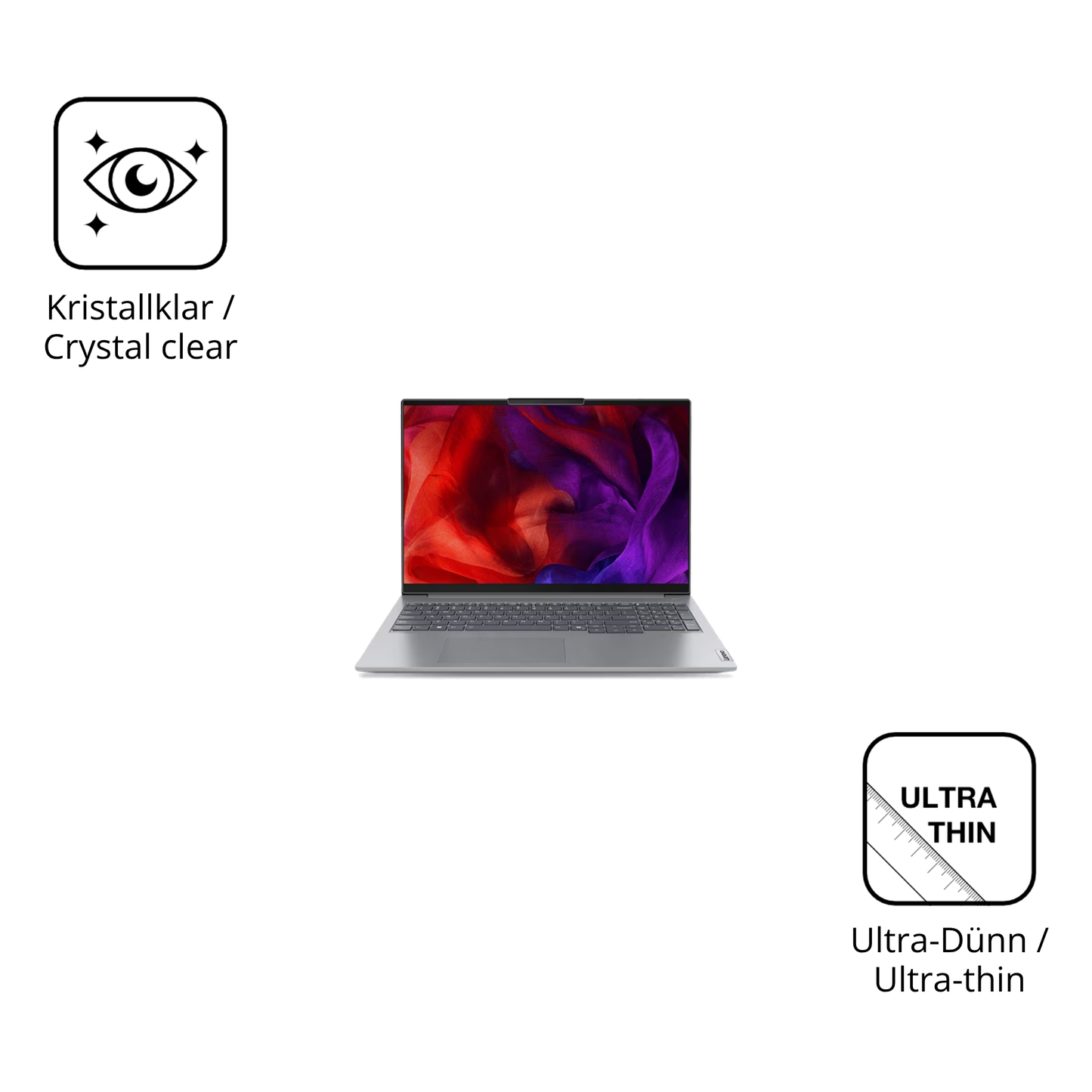 Dünne und klare Folie passend zugeschnitten für Lenovo ThinkBook 16 G7