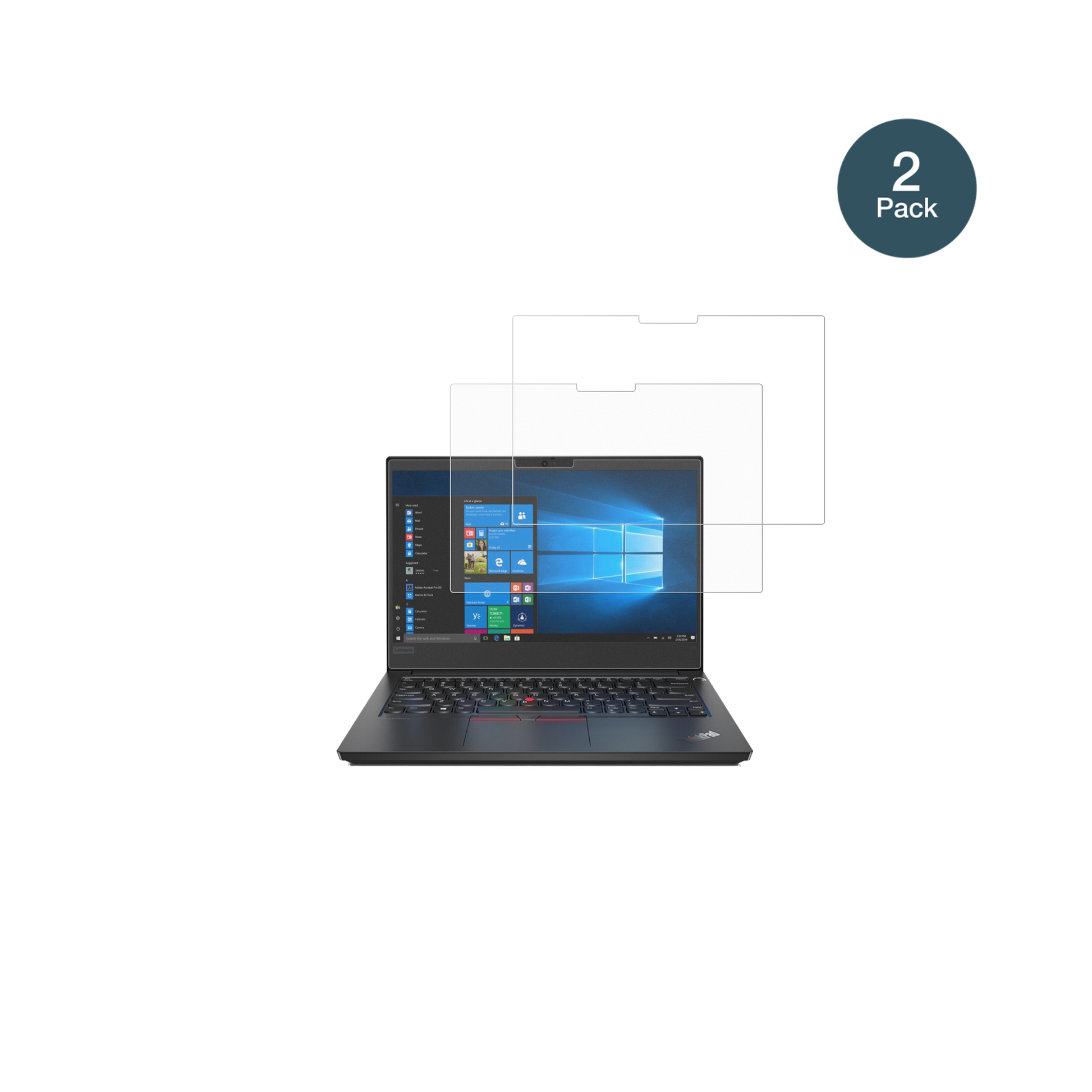 LenovoThinkPad E14 Gen 1 mit aufgebrachter dipos Panzerfolie, die lästige Fingerabdrücke minimiert