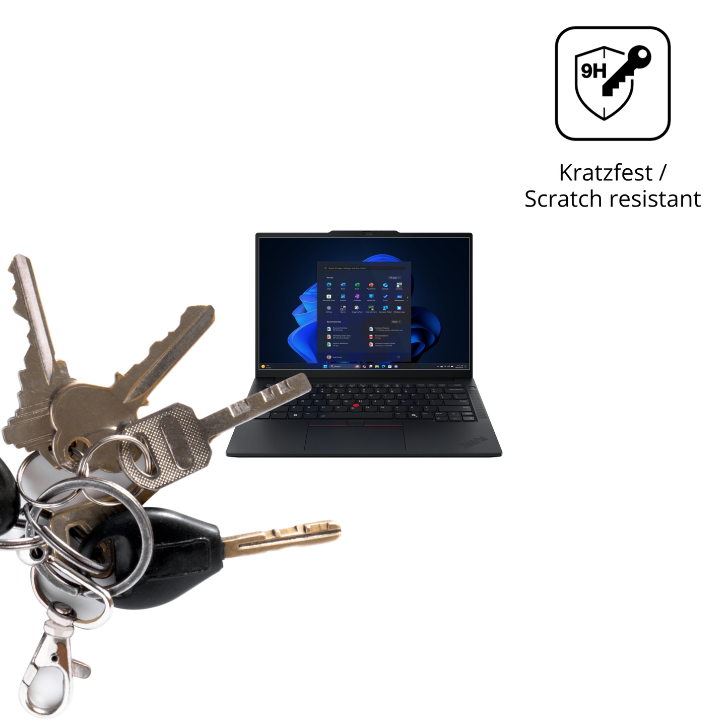 dipos Displayschutz für Lenovo Thinkpad E14 Gen7 14 Zoll, transparente Oberfläche, perfekte Passform auch für die Rundungen