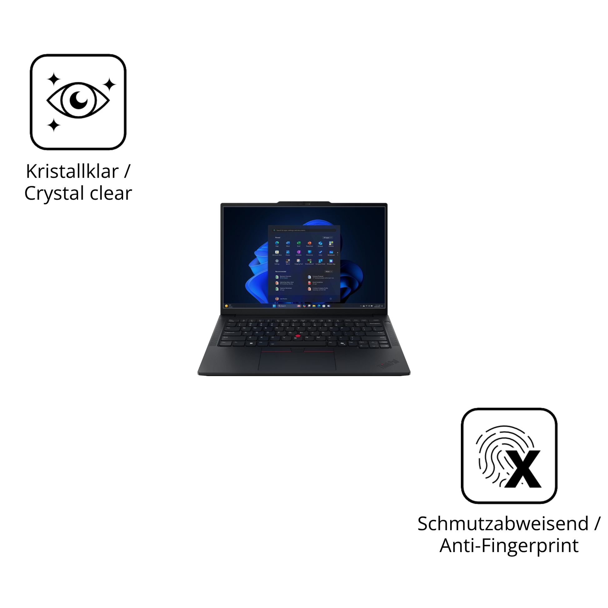 Flexible TPU-Folie passend zugeschnitten für Lenovo Thinkpad E14 Gen7 14 Zoll, vollständige Abdeckung