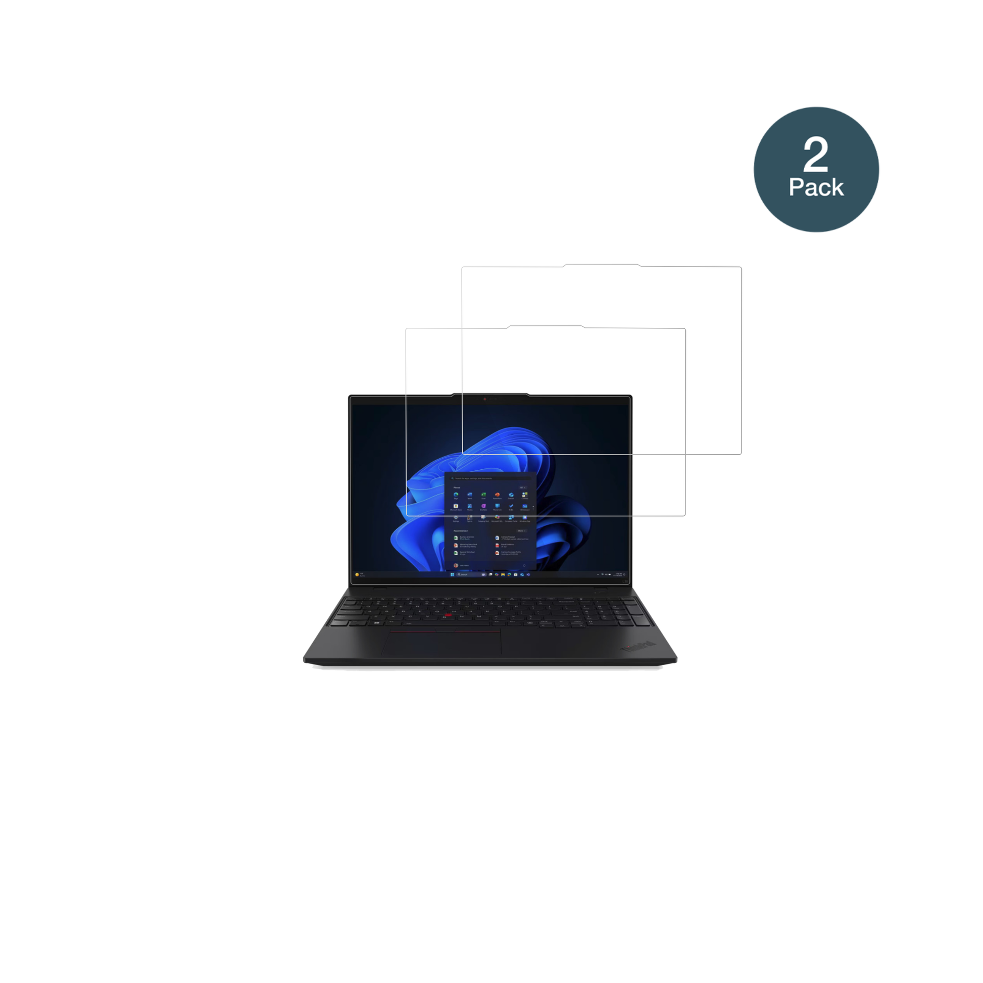LenovoThinkPad L14 AMD G6 mit aufgebrachter dipos Flex Schutzfolie, glasklare Darstellung ohne Einschränkungen