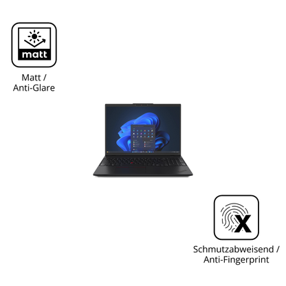 Dünne und entspiegelnde Folie passend zugeschnitten für Lenovo ThinkPad L16 G2