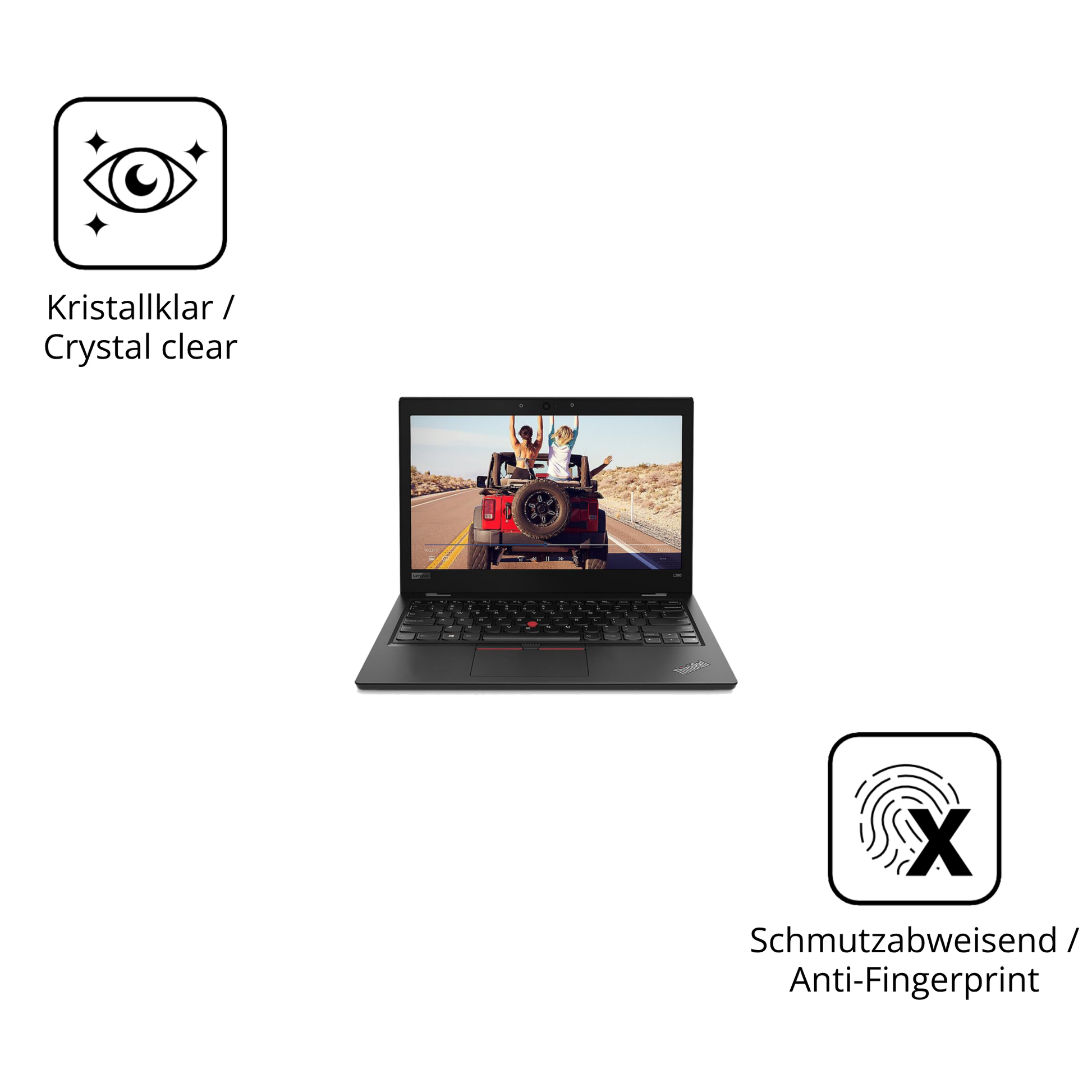 Flexible TPU-Folie passend zugeschnitten für Lenovo ThinkPad L380, vollständige Abdeckung