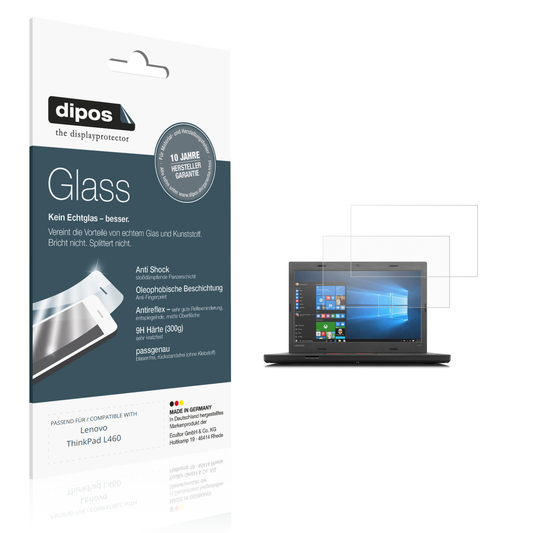 Matte Displayschutzfolie von dipos passend für Lenovo ThinkPad L460, 9H kratzfest und blasenfrei montiert