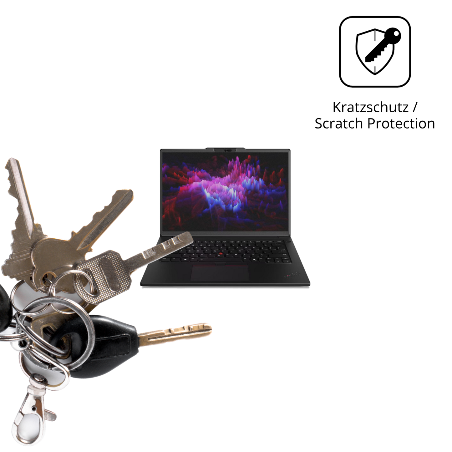 Schutz gegen Kratzer auf dem lenovothinkpad p14s gen 6 14.5 zoll Glas durch Schlüssel oder Ähnliches