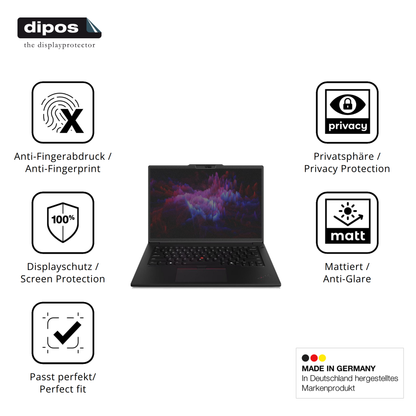 Privatsphäre-Schutz durch Sichtschutz-Folie passend zugeschnitten für lenovothinkpad p14s gen 6 14.5 zoll