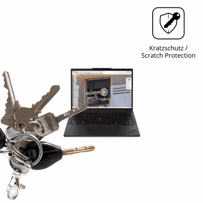 Schutz gegen Kratzer auf dem Lenovo ThinkPad P14s Gen 6 14 Zoll Glas durch Schlüssel oder Ähnliches