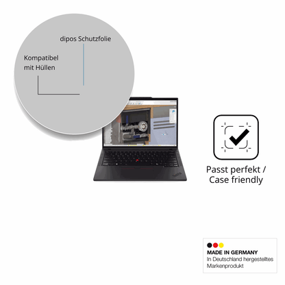 Schutzfolie mit optimaler Passform, zur Verwendung mit Hüllen geeignet
