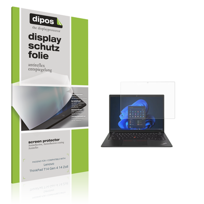 Matte Displayschutzfolie von dipos passend für Lenovo ThinkPad T14 Gen 4 14 Zoll, präziser Zuschnitt und blasenfrei montiert
