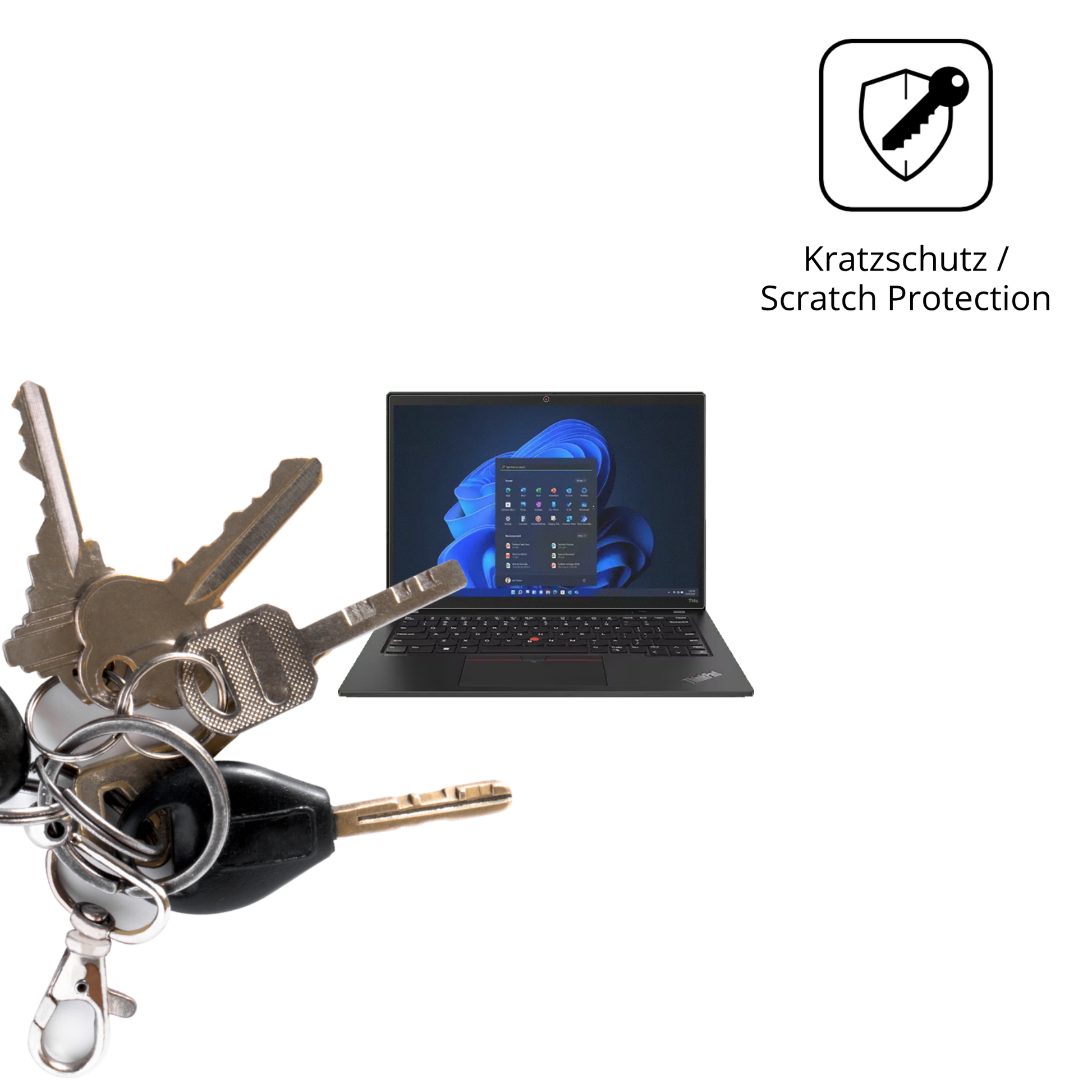 Schutz gegen Kratzer auf dem Lenovo ThinkPad T14 Gen 4 14 Zoll Glas durch Schlüssel oder Ähnliches