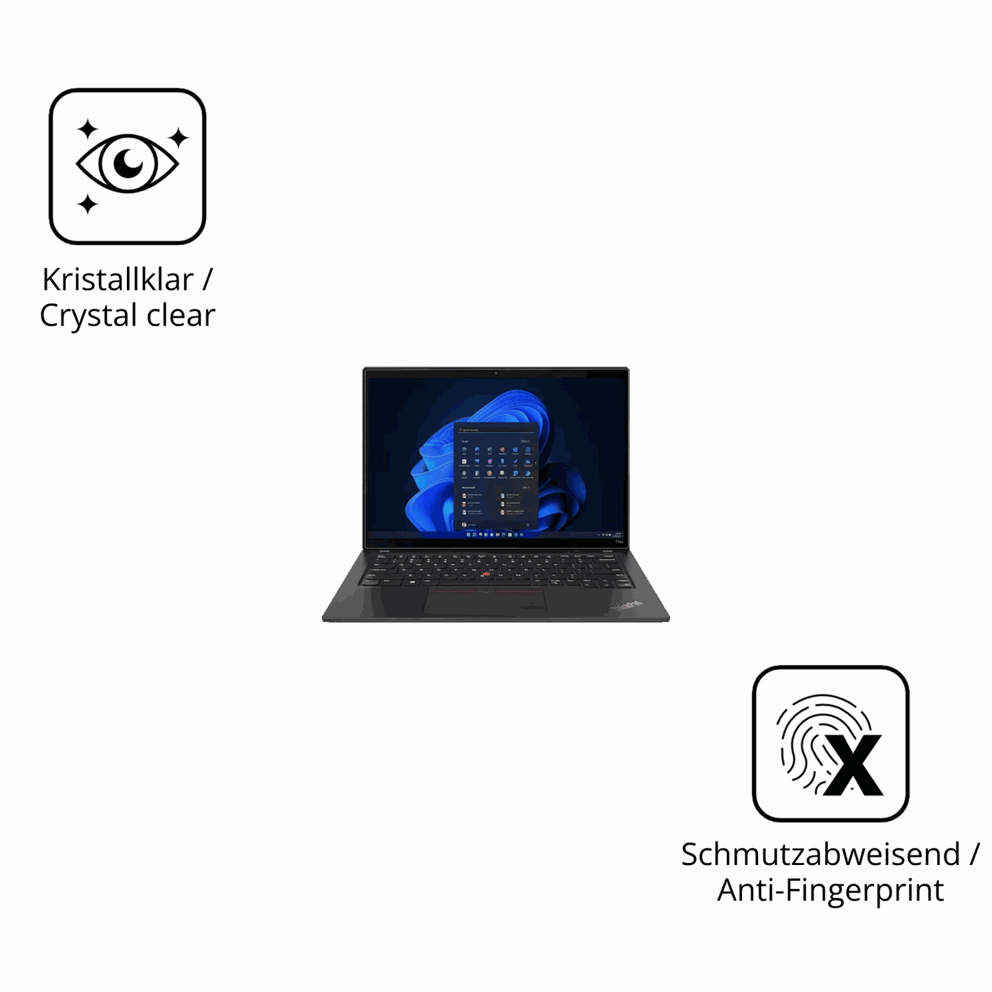 Flexible TPU-Folie passend zugeschnitten für Lenovo ThinkPad T14 Gen 4 14 Zoll, vollständige Abdeckung