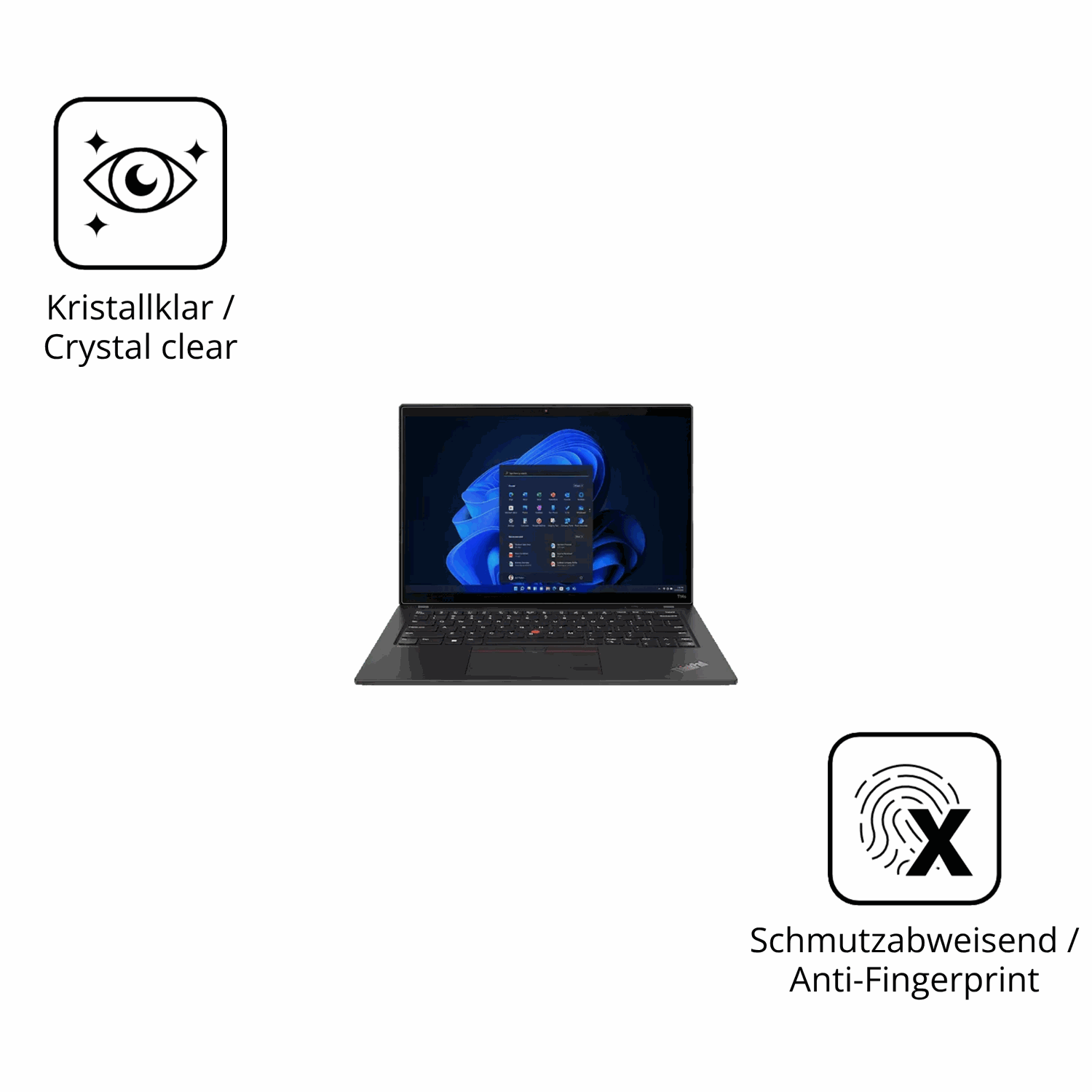 Flexible TPU-Folie passend zugeschnitten für Lenovo ThinkPad T14 Gen 4 14 Zoll, vollständige Abdeckung