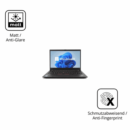 Dünne und entspiegelnde Folie passend zugeschnitten für Lenovo ThinkPad T14s Gen 1