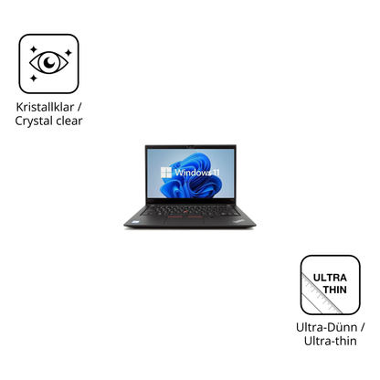 Dünne und klare Folie passend zugeschnitten für Lenovo ThinkPad T14s Gen 1
