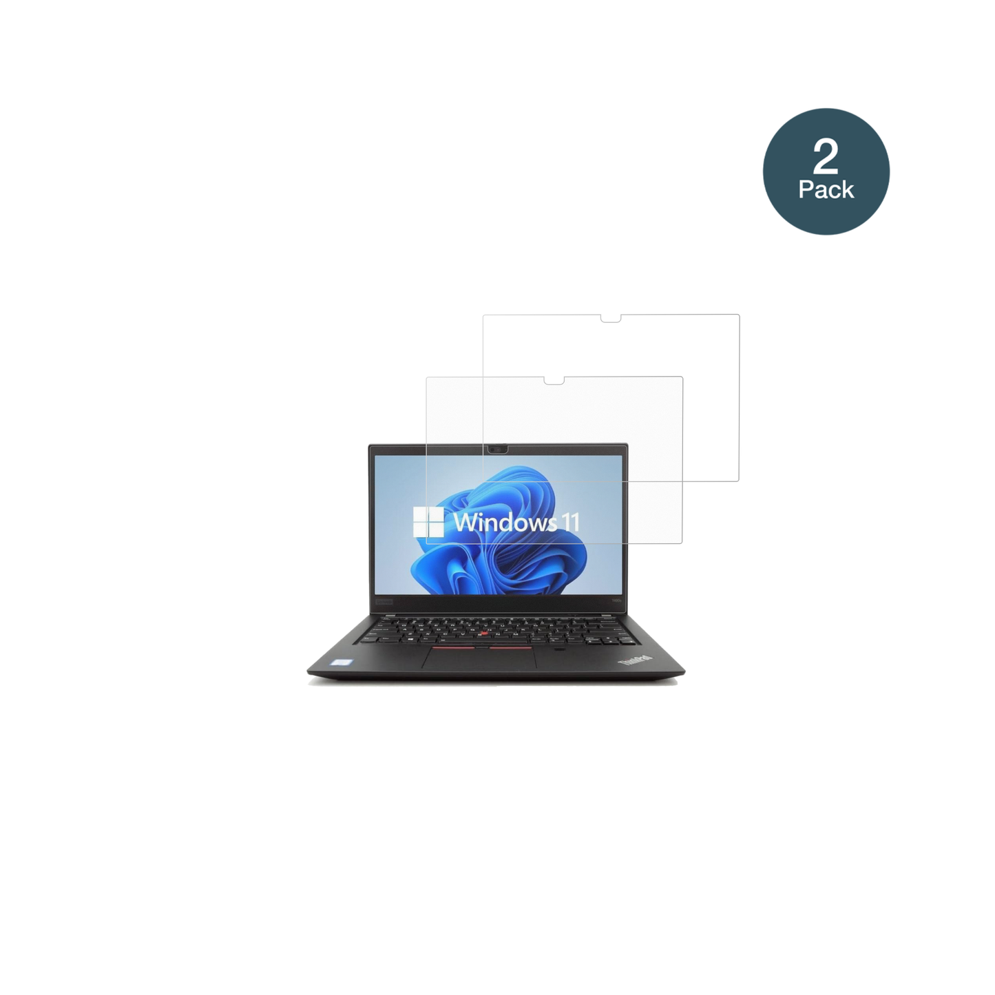 LenovoThinkPad T490s mit aufgebrachter dipos Panzerfolie, die lästige Fingerabdrücke minimiert