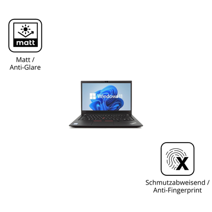 9H Hartbeschichtete, flexible Folie passend zugeschnitten für Lenovo ThinkPad T14s Gen 1