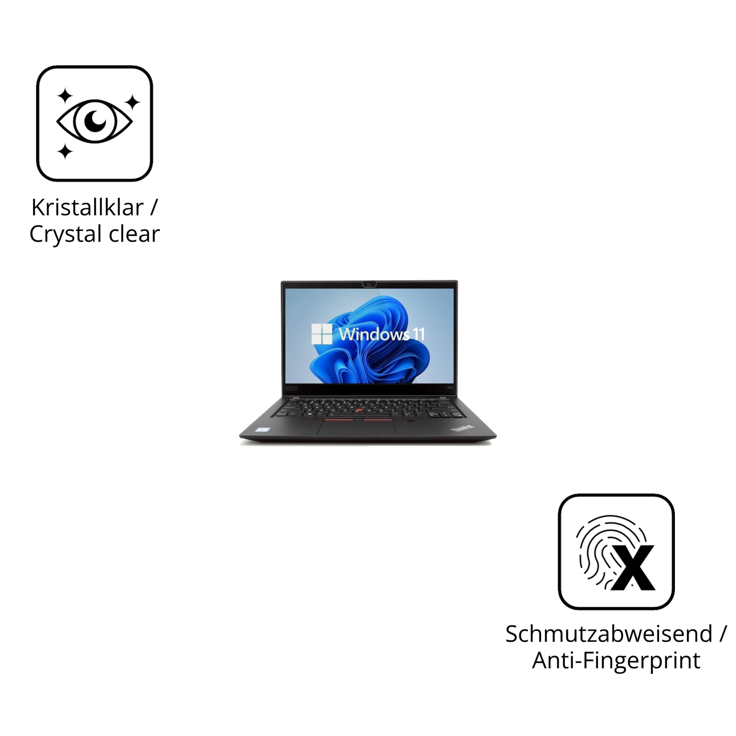 Flexible TPU-Folie passend zugeschnitten für Lenovo ThinkPad T490s, vollständige Abdeckung