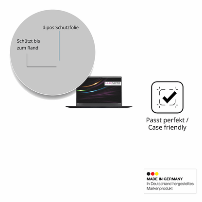 Schutzglasfolie mit optimaler Passform, zur Verwendung mit Hüllen geeignet