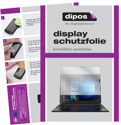 2x Schutzfolie klar für Lenovo ThinkPad X1 Tablet 3. Gen. Display-Schutzfolie