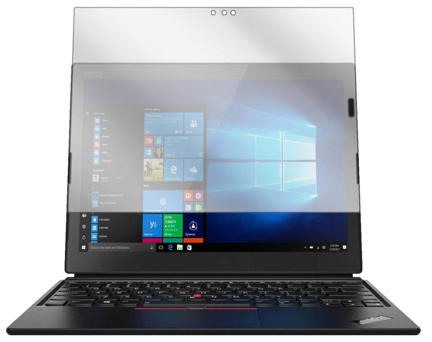 2x Schutzfolie klar für Lenovo ThinkPad X1 Tablet 3. Gen. Display-Schutzfolie