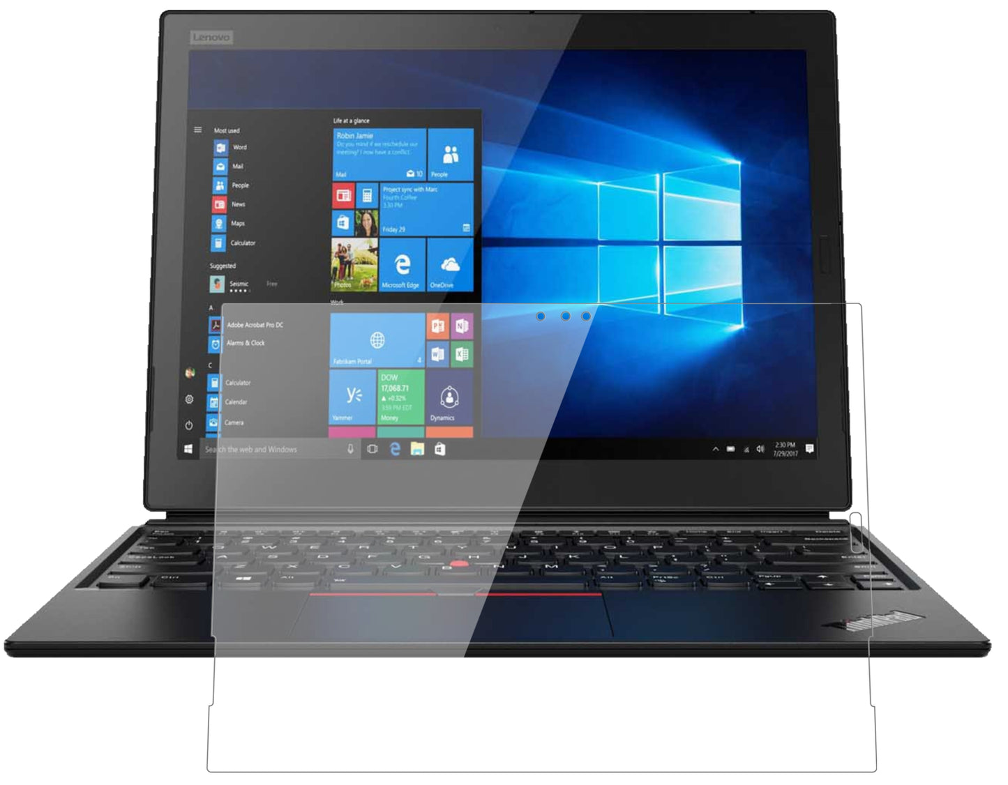 2x 9H Schutzfolie für Lenovo ThinkPad X1 Tablet 3. Gen. Panzerfolie
