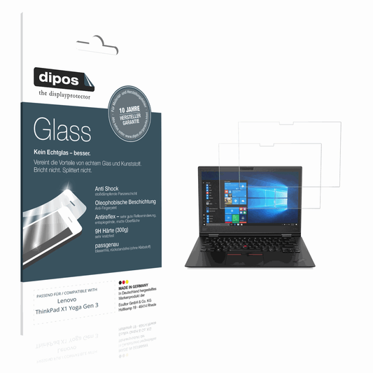 Matte Displayschutzfolie von dipos passend für Lenovo ThinkPad X1 Yoga Gen 3, 9H kratzfest und blasenfrei montiert