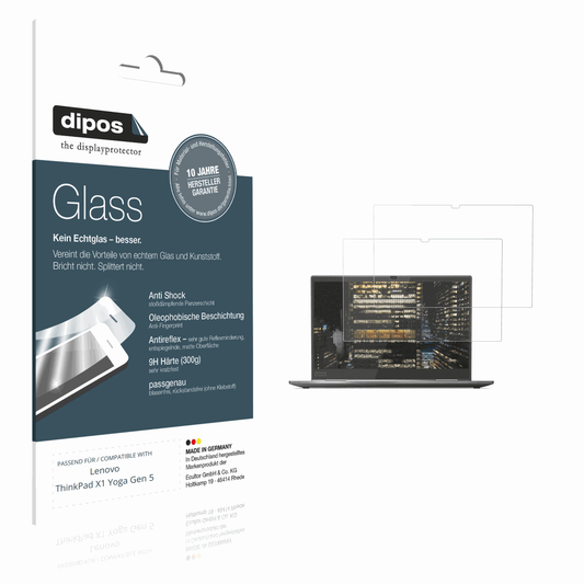 Matte Displayschutzfolie von dipos passend für Lenovo ThinkPad X1 Yoga Gen 5, 9H kratzfest und blasenfrei montiert