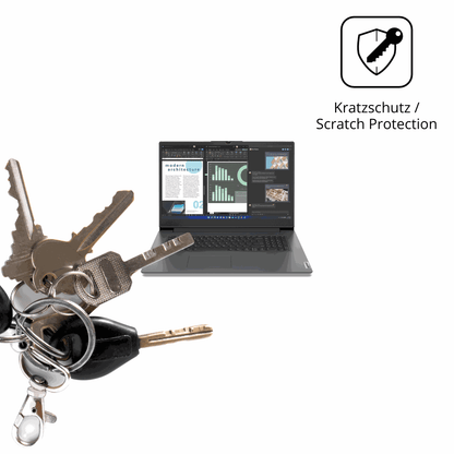 Schutz gegen Kratzer auf dem Lenovo V17 IRU G4 Glas durch Schlüssel oder Ähnliches