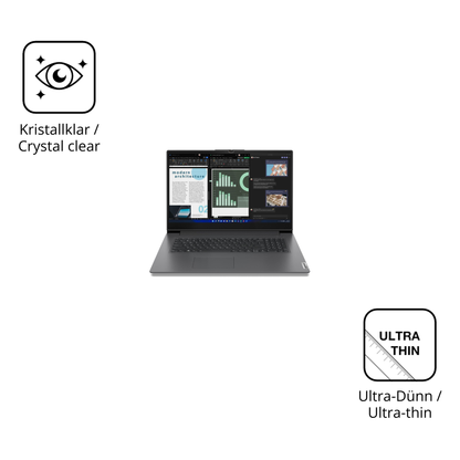 Dünne und klare Folie passend zugeschnitten für Lenovo V17 IRU G4