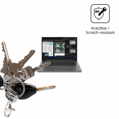 dipos Displayschutz für Lenovo V17 IRU G4, transparente Oberfläche, perfekte Passform auch für die Rundungen