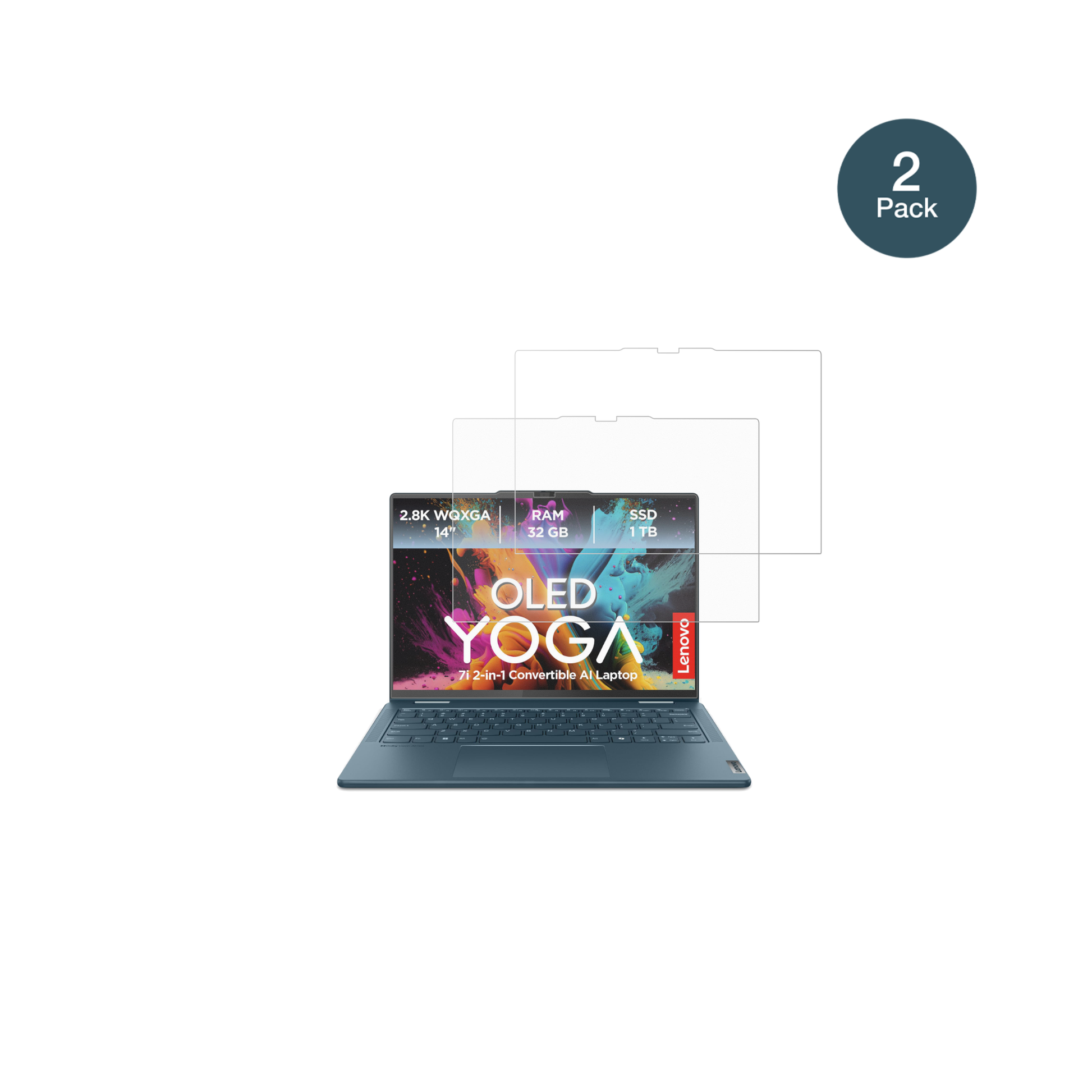 LenovoYoga 7i 2-in-1 Gen10 14 Zoll mit aufgebrachter dipos Panzerfolie, die lästige Fingerabdrücke minimiert