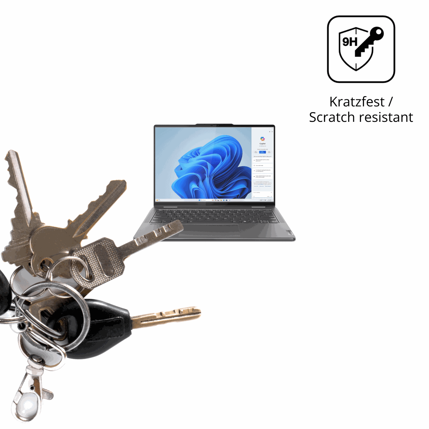 dipos Displayschutz für Lenovo Yoga 7i 2-in-1 Gen 9 83DJ00HRGE, mattierte Oberfläche, robuste Festigkeit und perfekte Passform