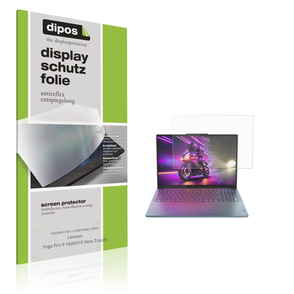 Matte Displayschutzfolie von dipos passend für Lenovo Yoga Pro 9 16IAH10 Non-Touch, präziser Zuschnitt und blasenfrei montiert