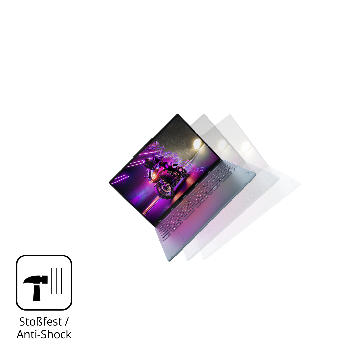 Schutz gegen Kratzer auf dem Lenovo Yoga Pro 9 16IAH10 Non-Touch Glas durch Schlüssel, Stöße gegen die Tischkante oder Stürze
