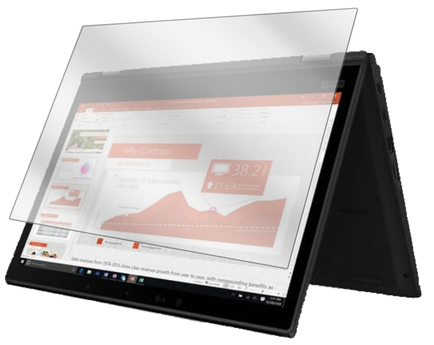 2x Schutzfolie klar für Lenovo Yoga X390 13.3 Zoll Display-Schutzfolie